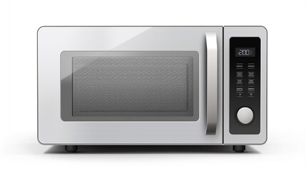microwave oven isolated on white generated by AI tool