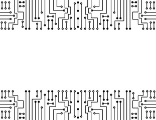 Electronic circuit frame. Technology background.