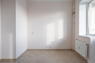 Photo of the interior, the apartment after a new renovation without furniture in style. A small...