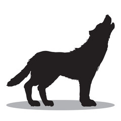 Wolf Silhouette, cute Wolf Vector Silhouette, Cute Wolf cartoon Silhouette, Wolf vector Silhouette, Wolf icon Silhouette, Wolf Silhouette illustration, Wolf vector																									