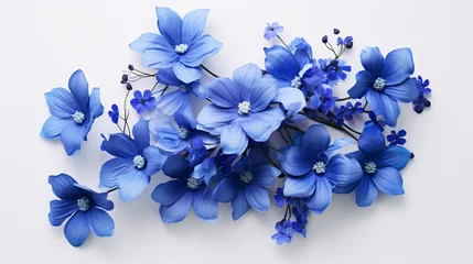 Gordijnen A close up of a bunch of blue flowers © Fauzia