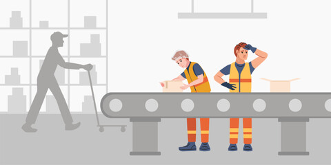 Factory Workers Illustration