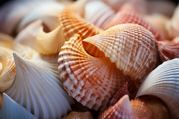 The Texture And Patterns Of A Seashell, Generative AI