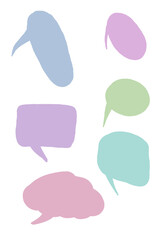 set of speech bubbles