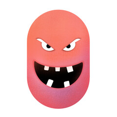 Fototapeta premium happy evil smile expression