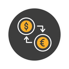 Currency exchange Vector Icon

