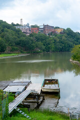 Ena valley , Enakyo and End George with red bridge during summer morning at Gifu , Japan : 29...