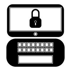 Obraz premium computer security icon