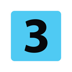 Number vector, clip art, and symbol. Flat design of  number concept and simple design