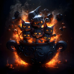 Cats in a cauldron