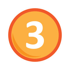 Number vector, clip art, and symbol. Flat design of  number concept and simple design