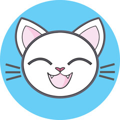 Cute cat head animation