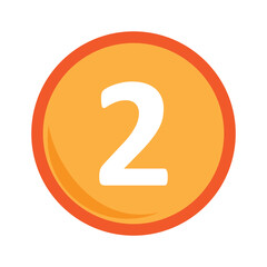 Number vector, clip art, and symbol. Flat design of  number concept and simple design