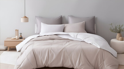 Minimalistic Geometric Pattern brown Cotton Sheets for Serene Bedrooms