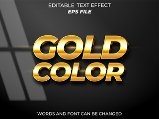  gold editable text effect 3d font style use for logo and business brand. vector template