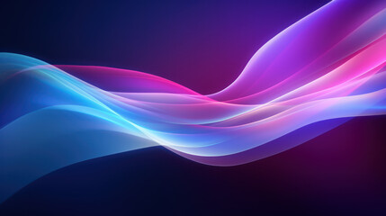 Abstract Futuristic Background With Blue Purple Glowing Neon Layers And Lights. Generative AI.