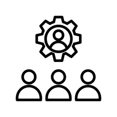 Group management Vector Icon

