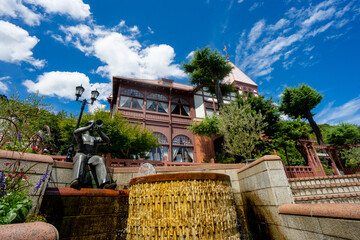 Kitano-cho Plaza in Kitano , Classic western styles buildings areas in Kobe during summer at Kobe...