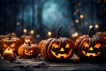 Happy Halloween holiday greeting card banner background
