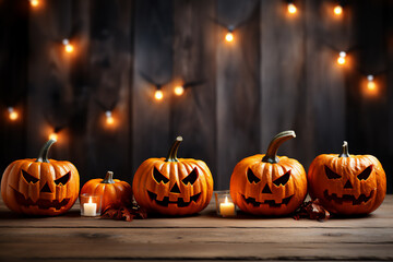 Happy Halloween holiday greeting card banner background