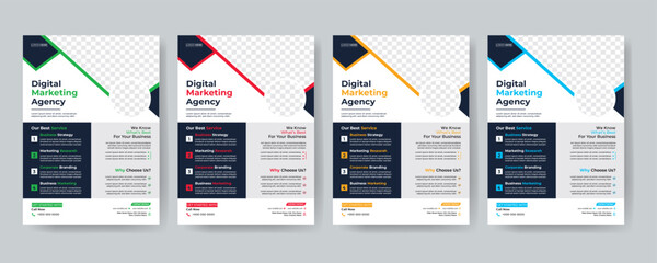Modern Creative Corporate business, digital marketing agency flyer Brochure design, cover modern layout, annual report, poster, flyer in A4 template