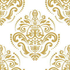 Orient classic golden pattern. Seamless abstract background with golden vintage elements. Orient background. Ornament for wallpapers and packaging