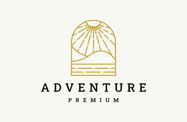 Adventure logo . adventure hikers logo design template
