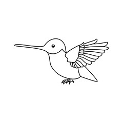 Continuous one line art drawing of bird Vector illustration