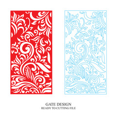 Gate Jali Design for laser Graphic and Plywood, Partition, Cnc Router Design, Acrylic and CNC Machine laser Cutting vector 