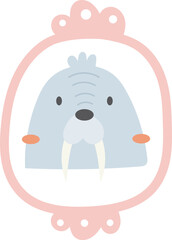 Walrus Face Portrait