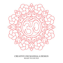 Creative om mandala design 