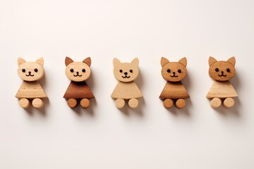 Naklejka premium コルクでできた可愛いい動物たちのアイコン（3Dピクト）