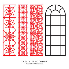 Gate Jali Design for laser Graphic and Plywood, Partition, Cnc Router Design, Acrylic and CNC Machine laser Cutting vector 