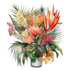 Tropical Bouquet - Exquisite Botanical Splendor