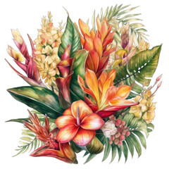 Fototapeta premium Tropical Bouquet - Exotic Floral Elegance