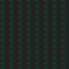 Green Chevron Fair Isle Seamless Pattern Design