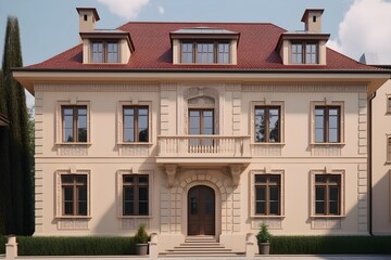 Fototapeta na wymiar miniature classic European style house building