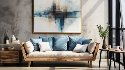 Loft Living Room with Stylish Loveseat