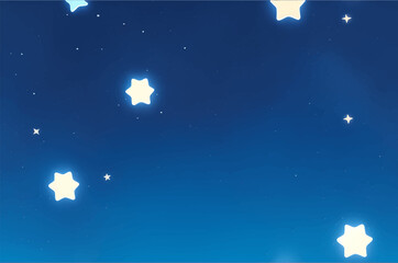 Stars background, sparkling blue sky, aesthetic light blue background, blue flare