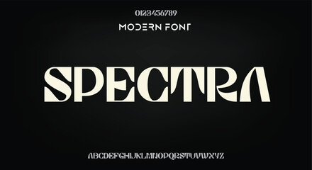 Lettering Modern Alphabet font. Futuristic designs. Typography fonts regular, typeface uppercase and lowercase.