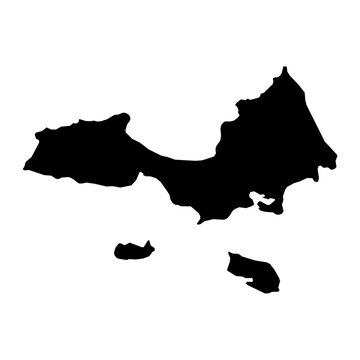 Nueva Esparta state map, administrative division of Venezuela.