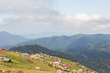 Fototapeta na wymiar view of the village of the mountains