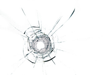 Glass Breakage: Unveiling the Bullet's Force on White