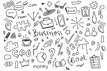 doodle art business hand drawn vector simple