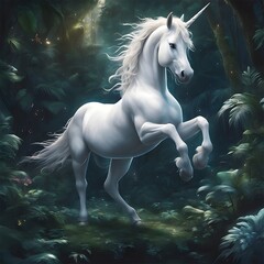 Obraz na płótnie Canvas Unicorn in jungle