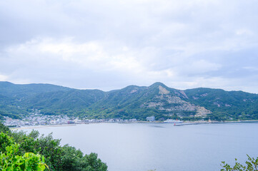小豆島から見る瀬戸内海　くもり