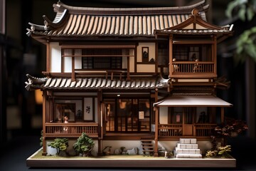 classic Japanese style house building - obrazy, fototapety, plakaty
