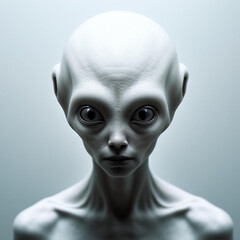 Atmospheric portrait of an alien being from another planet.  Generative AI