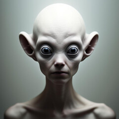 Atmospheric portrait of an alien being from another planet.  Generative AI