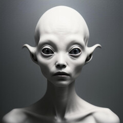 Atmospheric portrait of an alien being from another planet.  Generative AI